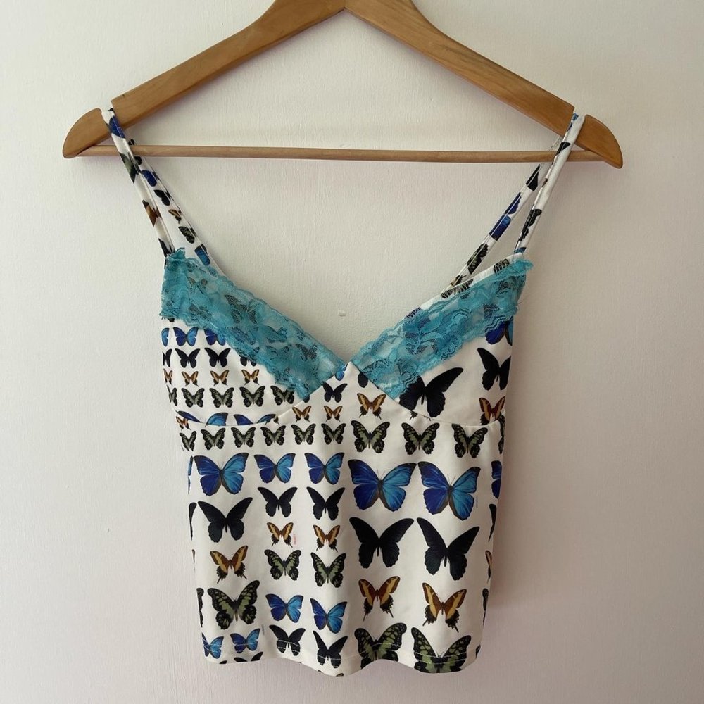 Womens White and Blue Vest